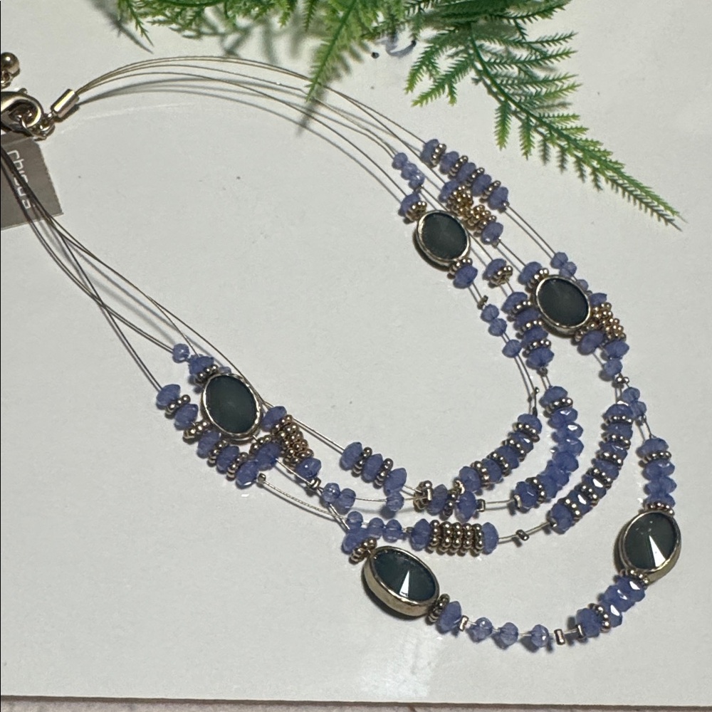 Chico's Multi-Strand Lavender Bead Necklace (BR444) - Picture 4 of 6